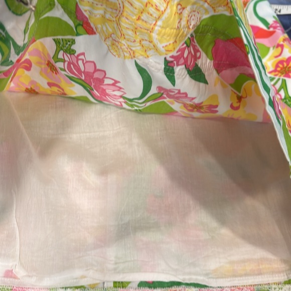 Lilly Pulitzer Fully Limned Yellow Pink Embellished Mini Pencil Skirt - Picture 10 of 10